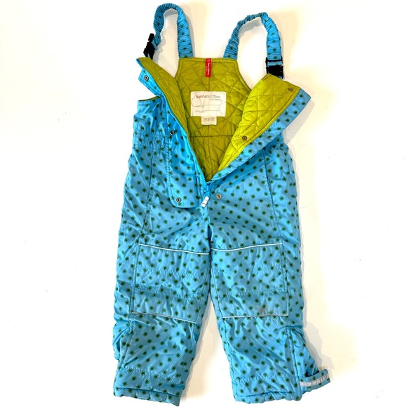 Hanna Andersson Winterwear Snow Overalls - Size 100 Girls US 4 Floral Print - Picture 12 of 16
